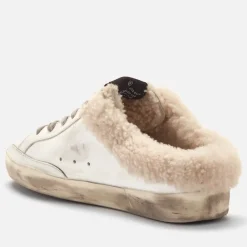 Trainers|Golden Goose Women's Superstar Sabot Leather/Shearling Trainers - UK 7