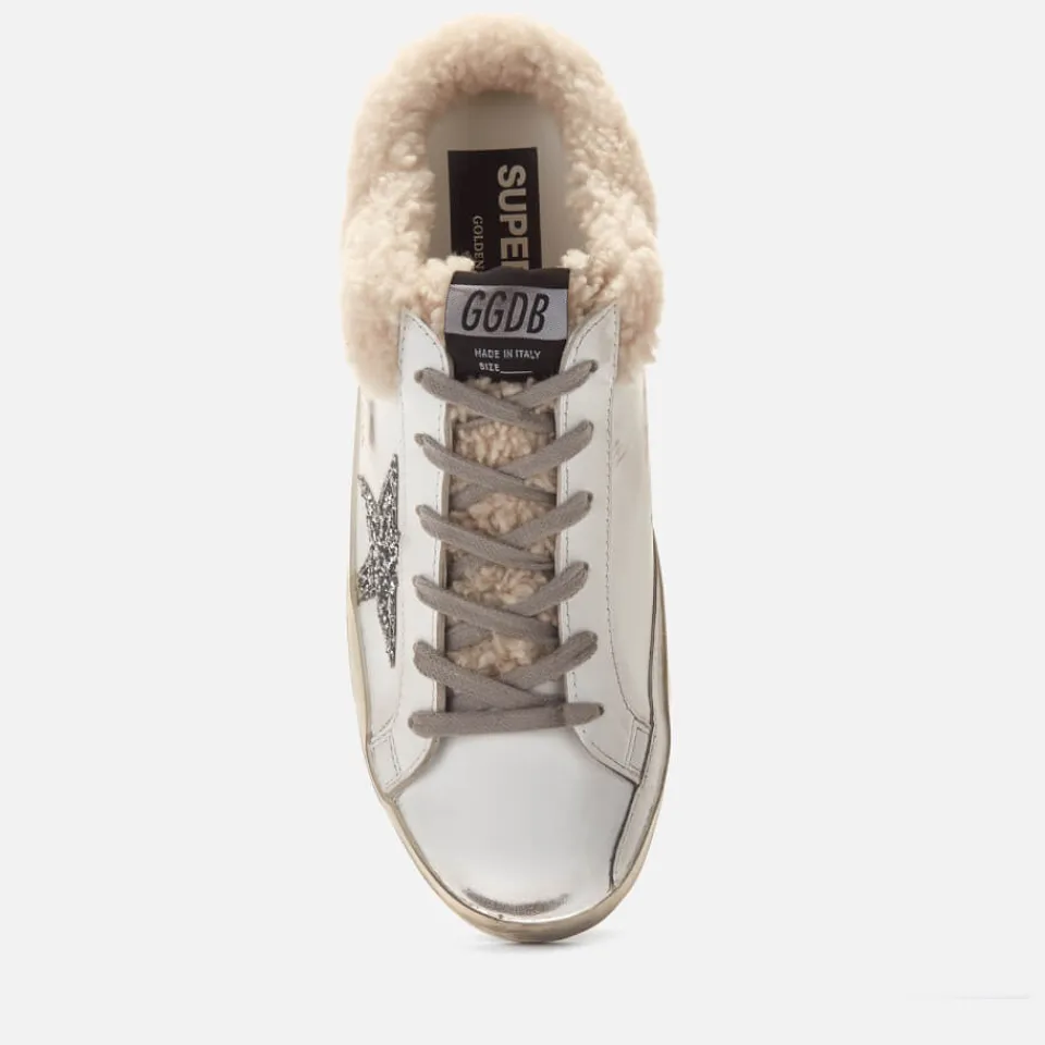Trainers|Golden Goose Women's Superstar Sabot Leather/Shearling Trainers - UK 7