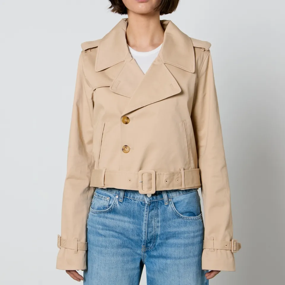 Jackets|Coats|Dr. Martens Good American Chino Gaberdine Cropped Trench Jacket - L/XL