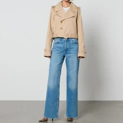 Jackets|Coats|Dr. Martens Good American Chino Gaberdine Cropped Trench Jacket - L/XL