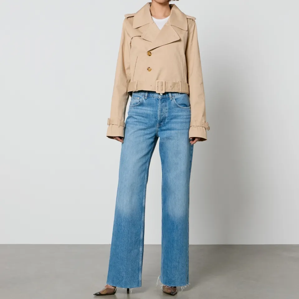 Jackets|Coats|Dr. Martens Good American Chino Gaberdine Cropped Trench Jacket - L/XL