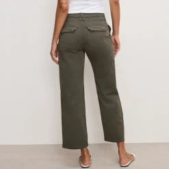 Jeans|Calvin Klein Good American Cropped Cargo Cotton-Blend Twill Pants - US 6/UK 10