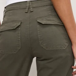 Jeans|Calvin Klein Good American Cropped Cargo Cotton-Blend Twill Pants - US 6/UK 10