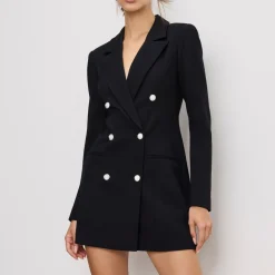 Dresses|Dresses|Rotate Sunday Good American Exec Embellished Ponte Blazer Dress - L