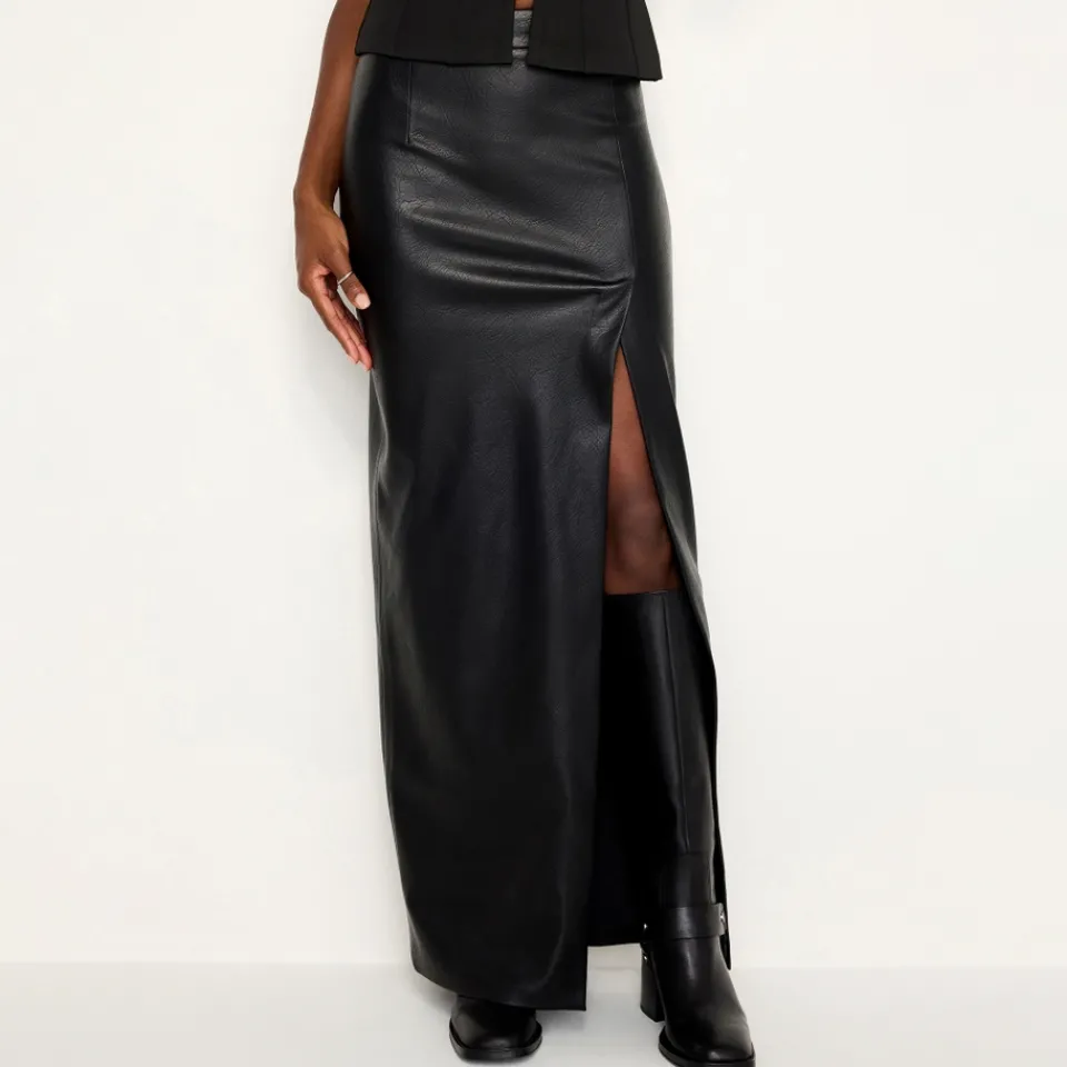 Skirts|Skirts|Dr. Martens Good American Faux Leather Maxi Skirt - US 2/UK 6