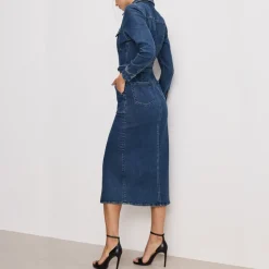 Dresses|Dresses|Ganni Good American Fit For Success Denim Midi Dress - S