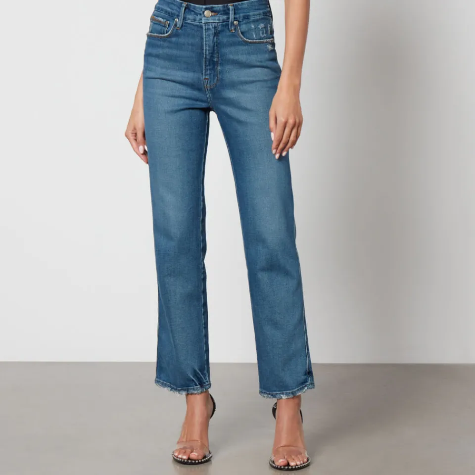 Jeans|Good American Good Curve Stretch-Denim Straight-Leg Jeans - US 2/UK 6