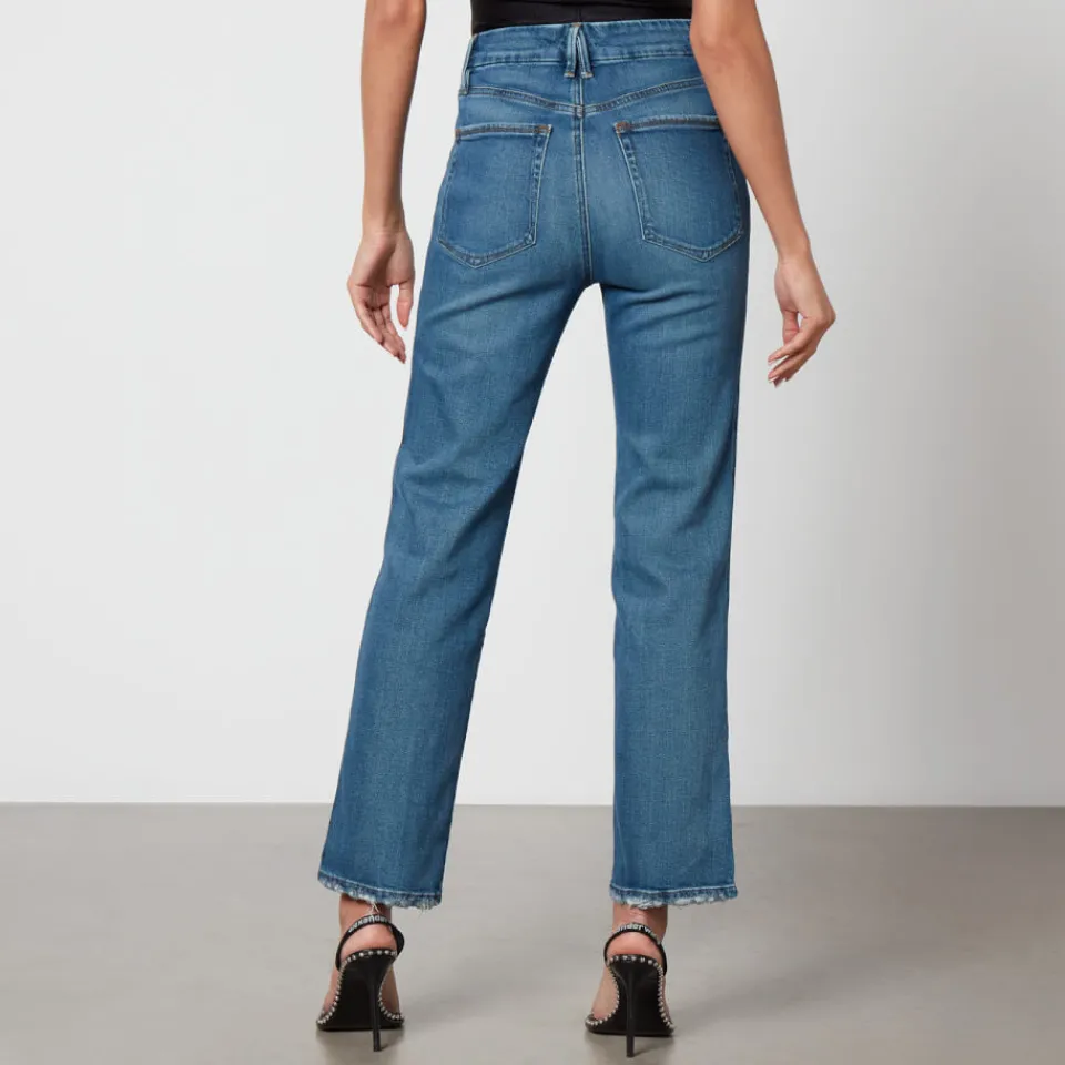 Jeans|Good American Good Curve Stretch-Denim Straight-Leg Jeans - US 2/UK 6