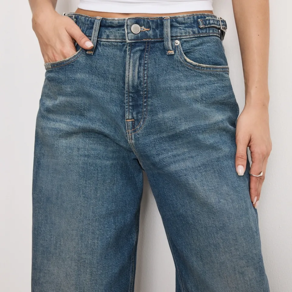 Jeans|Good American Good Ease Adjustable Tab Denim Jeans - UK 8