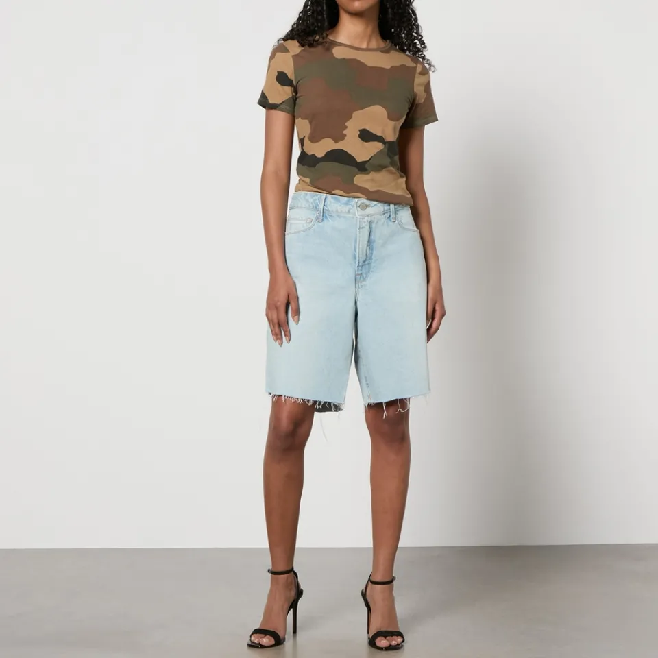 Loungewear|T-Shirts And Tops|ROTATE Birger Christensen Good American Slim Fitted Cotton-Jersey T-Shirt - L