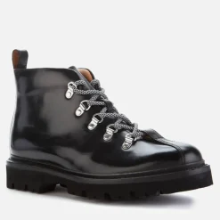 Boots|Dr. Martens Grenson Women's Bridget Leather Hiking Style Boots - Black - UK 3
