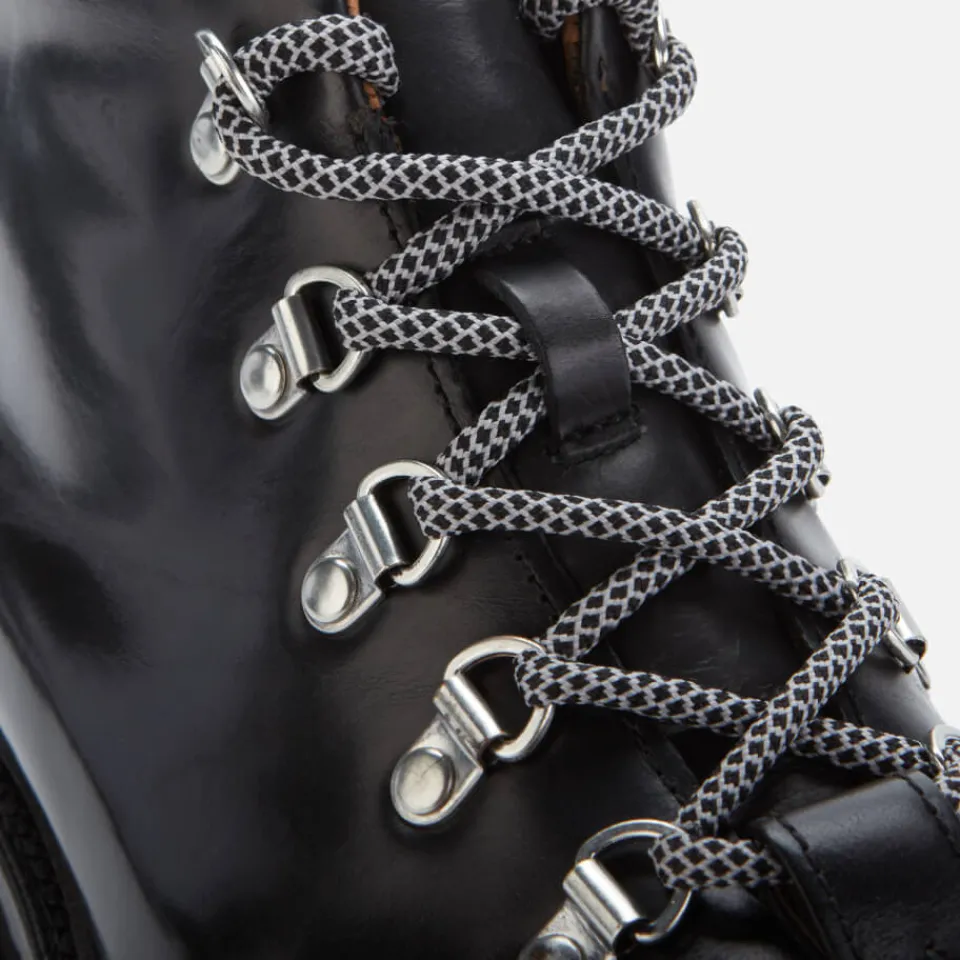 Boots|Dr. Martens Grenson Women's Bridget Leather Hiking Style Boots - Black - UK 3