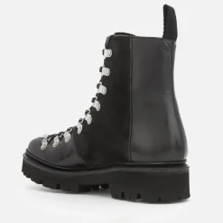 Boots|Dr. Martens Grenson Women's Nanette Leather Hiking Lace Up Boots - Black - UK 3