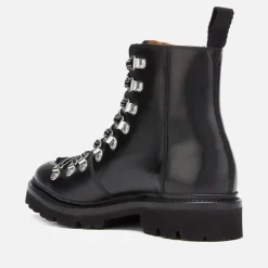 Boots|Dr. Martens Grenson Women's Nanette Leather/Shearling Hiking Style Boots - Black - UK 3