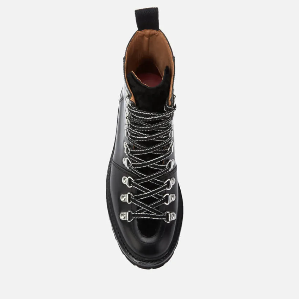 Boots|Dr. Martens Grenson Women's Nanette Leather/Shearling Hiking Style Boots - Black - UK 3