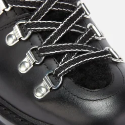 Boots|Dr. Martens Grenson Women's Nanette Leather/Shearling Hiking Style Boots - Black - UK 3
