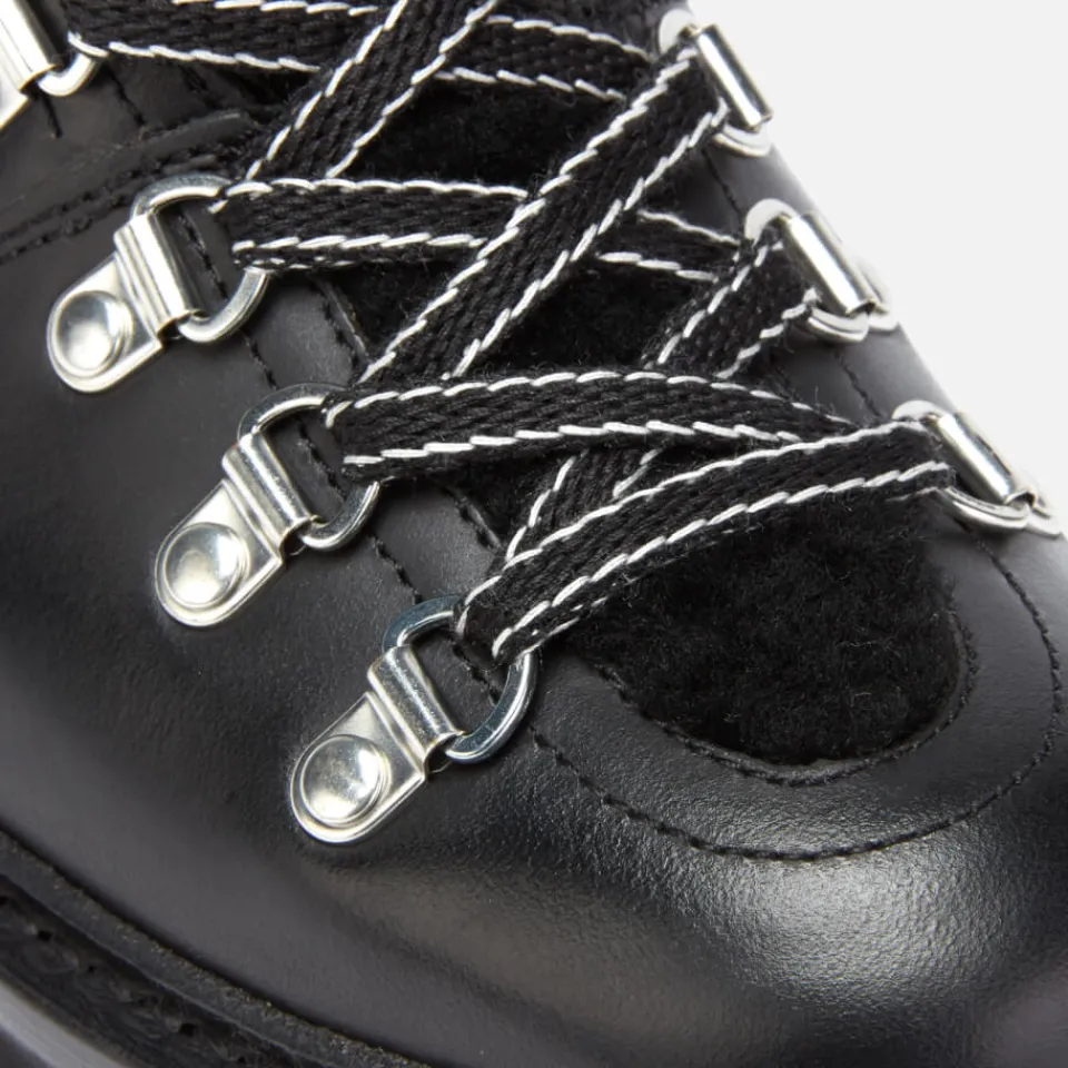 Boots|Dr. Martens Grenson Women's Nanette Leather/Shearling Hiking Style Boots - Black - UK 3