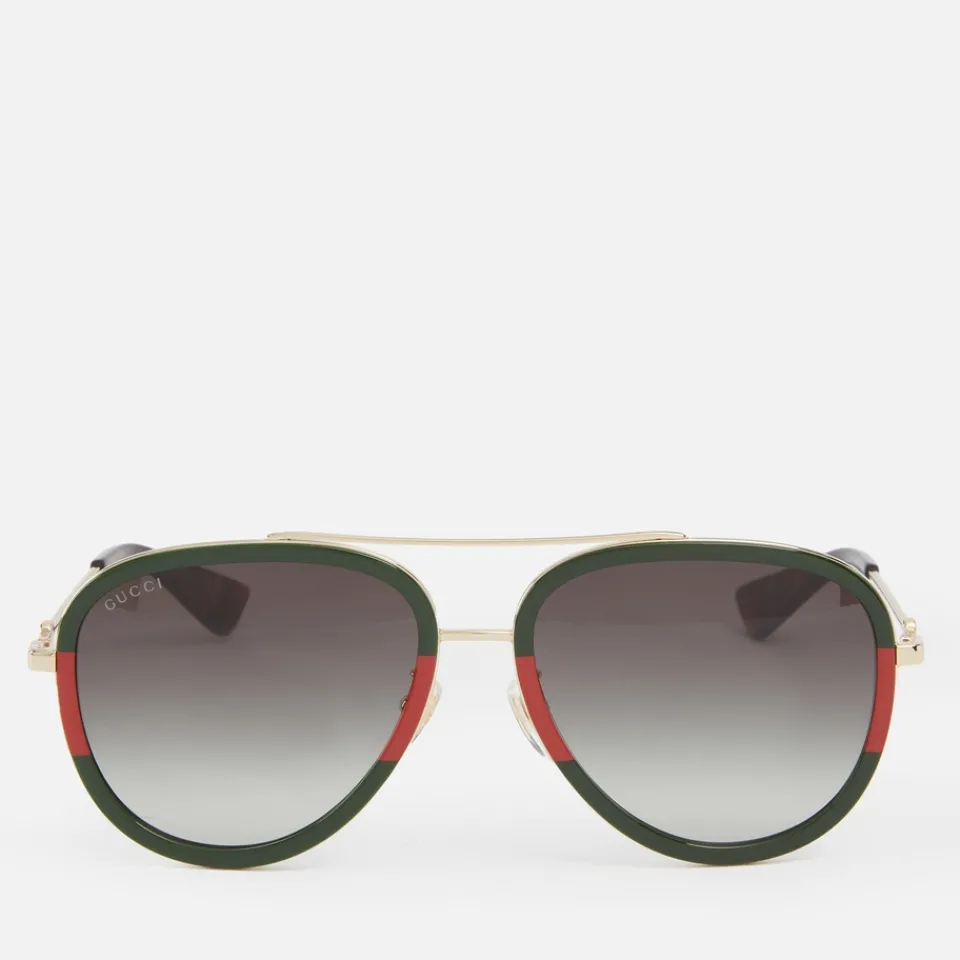 Sunglasses|Sunglasses|Dr. Martens Gucci Metal Aviator-Style Sunglasses