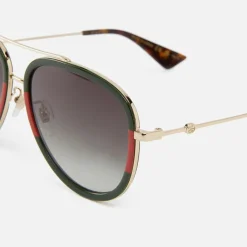 Sunglasses|Sunglasses|Dr. Martens Gucci Metal Aviator-Style Sunglasses