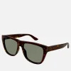 Sunglasses|Sunglasses|Gucci Minimal Logo Acetate Square-Frame Sunglasses