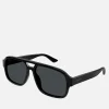 Sunglasses|Sunglasses|Birkenstock Gucci Minimal Logo Acetate Aviator Sunglasses