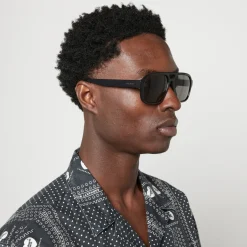 Sunglasses|Sunglasses|Birkenstock Gucci Minimal Logo Acetate Aviator Sunglasses