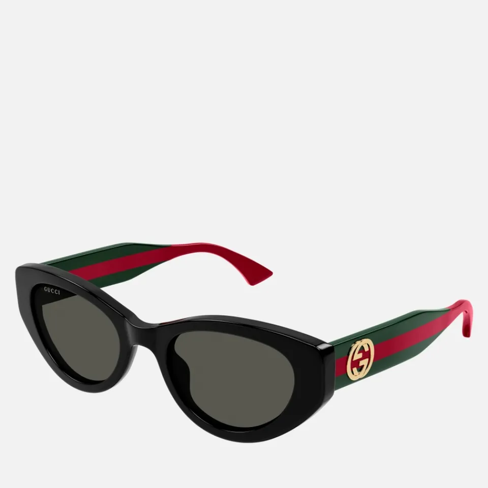 Sunglasses|Sunglasses|Dr. Martens Gucci Web Recycled Acetate Cat-Eye Sunglasses