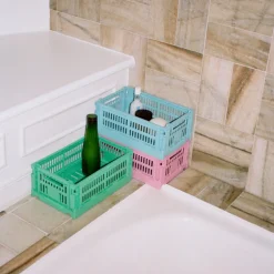Home Storage|HAY Colour Crate - Dark Mint - S