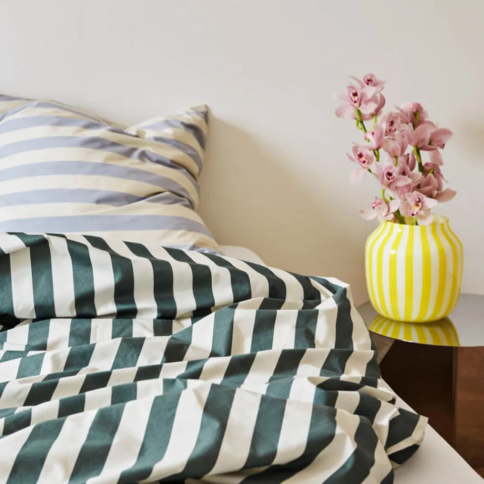 Bedroom|Home Textiles|HAY Été Duvet Cover - Midnight Blue & Grey