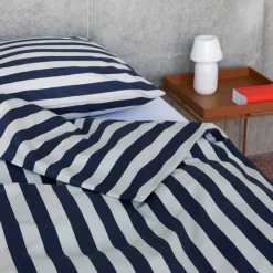 Bedroom|Home Textiles|HAY Été Duvet Cover - Midnight Blue & Grey