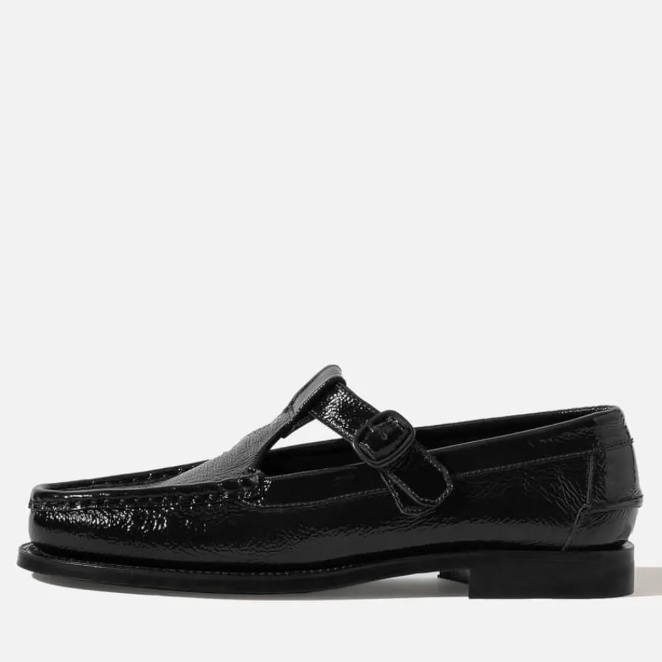 Flats|Café Kitsuné Hereu Women's Alber Crinkled Patent Leather Flats - UK 3