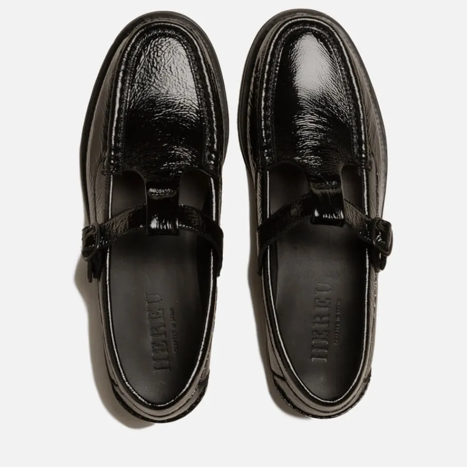 Flats|Café Kitsuné Hereu Women's Alber Crinkled Patent Leather Flats - UK 3