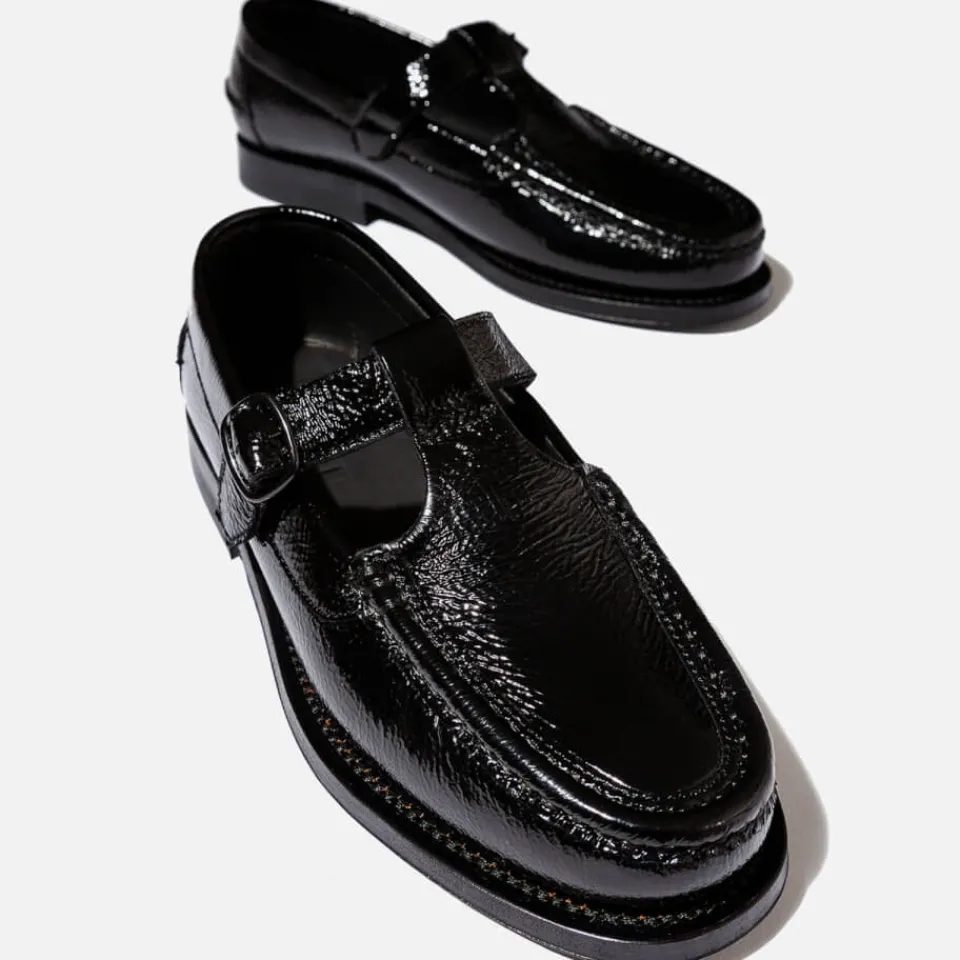 Flats|Café Kitsuné Hereu Women's Alber Crinkled Patent Leather Flats - UK 3
