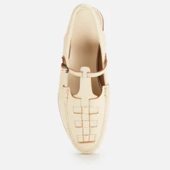 Flats|Hereu Women's Roqueta Leather Slingback Flats - UK 3