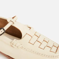 Flats|Hereu Women's Roqueta Leather Slingback Flats - UK 3