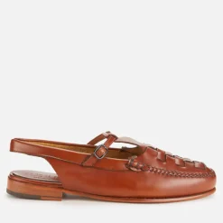 Flats|Hereu Women's Roqueta Leather Slingback Flats - UK 3