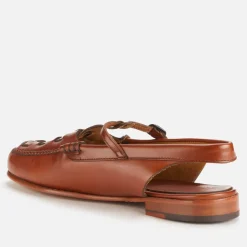 Flats|Hereu Women's Roqueta Leather Slingback Flats - UK 3
