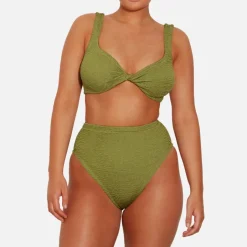 Swimwear|Swimwear|Ganni Hunza G Jamie Seersucker Bikini