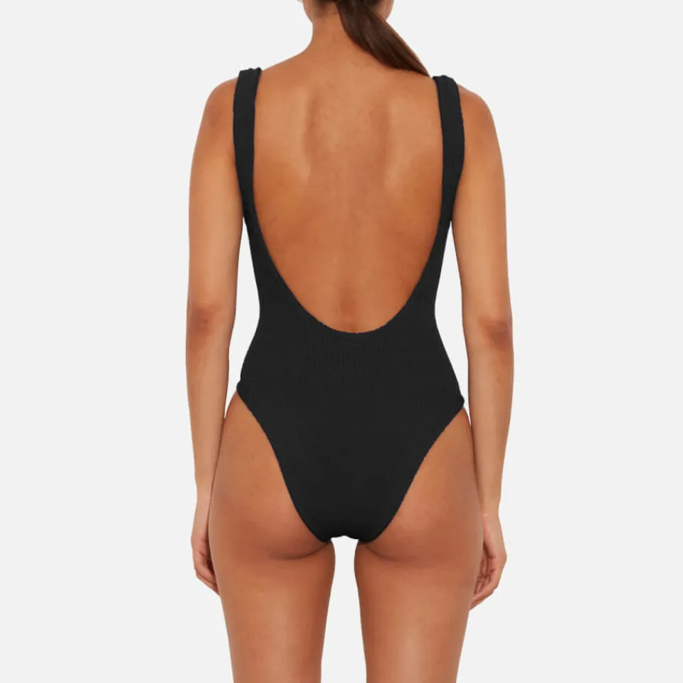 Swimwear|Swimwear|Hunza G Square Neck Seersucker Swimsuit