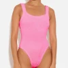 Swimwear|Swimwear|Hunza G Square Neck Stretch-Seersucker Swimsuit