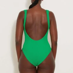 Swimwear|Swimwear|Birkenstock Hunza G Square Neck Stretch-Seersucker Swimsuit