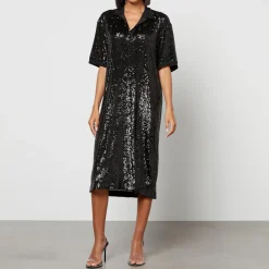 Dresses|Dresses|In The Mood For Love Sequinned Mesh Midi Dress - XS