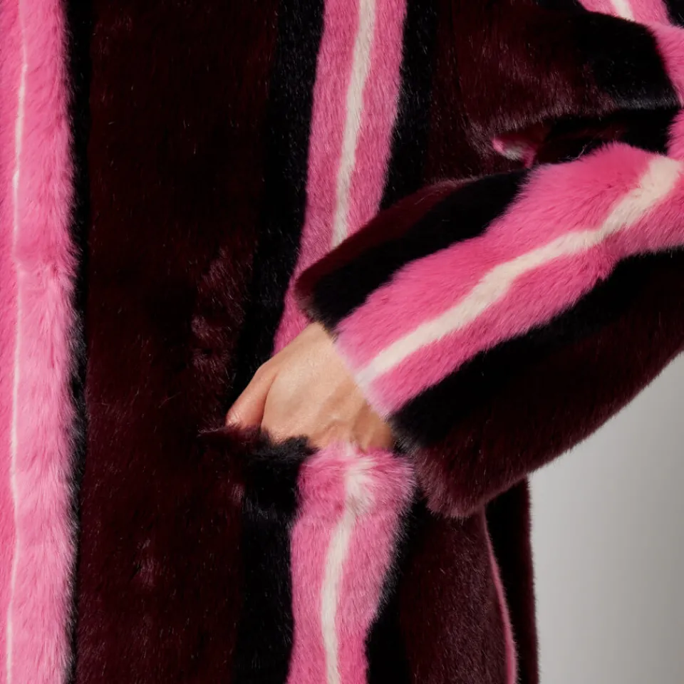 Jackets|Coats|Dr. Martens Jakke Kelly Striped Faux Fur Coat - S