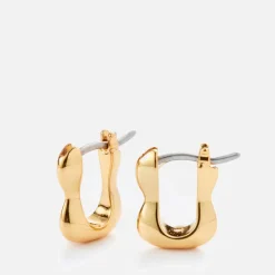 Jewellery|Marant Etoile Jenny Bird Squiggle 14K Gold-Plated Huggie Earrings