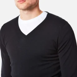 Knitwear|Dr. Martens John Smedley Men's Blenheim V-Neck Jumper - Silver