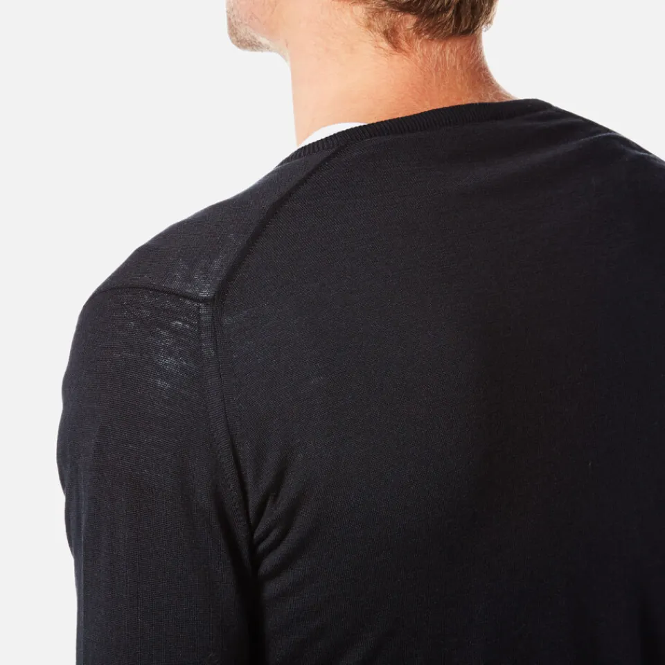 Knitwear|Dr. Martens John Smedley Men's Blenheim V-Neck Jumper - Silver