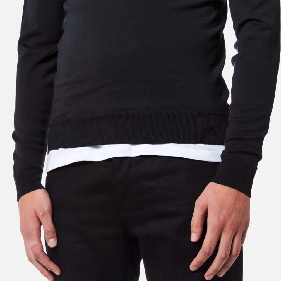 Knitwear|Dr. Martens John Smedley Men's Blenheim V-Neck Jumper - Silver