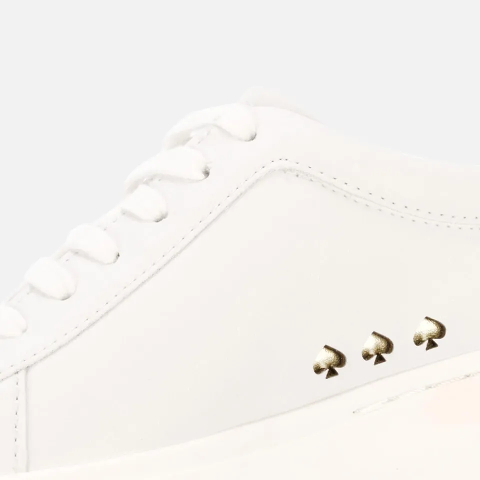 Trainers|Dr. Martens Kate Spade New York Women's Lift Leather Cupsole Trainers - Optic White/Pale Gold - UK 3
