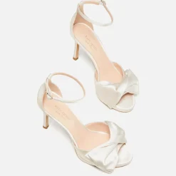 Heels|Sandals & Slides|Dr. Martens Kate Spade New York Women's Bridal Bow Satin Heeled Sandals - UK 8