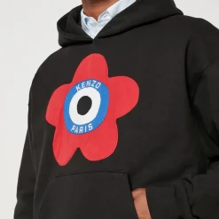 Sweatshirts|KENZO Target Oversized Cotton-Blend Hoodie - S